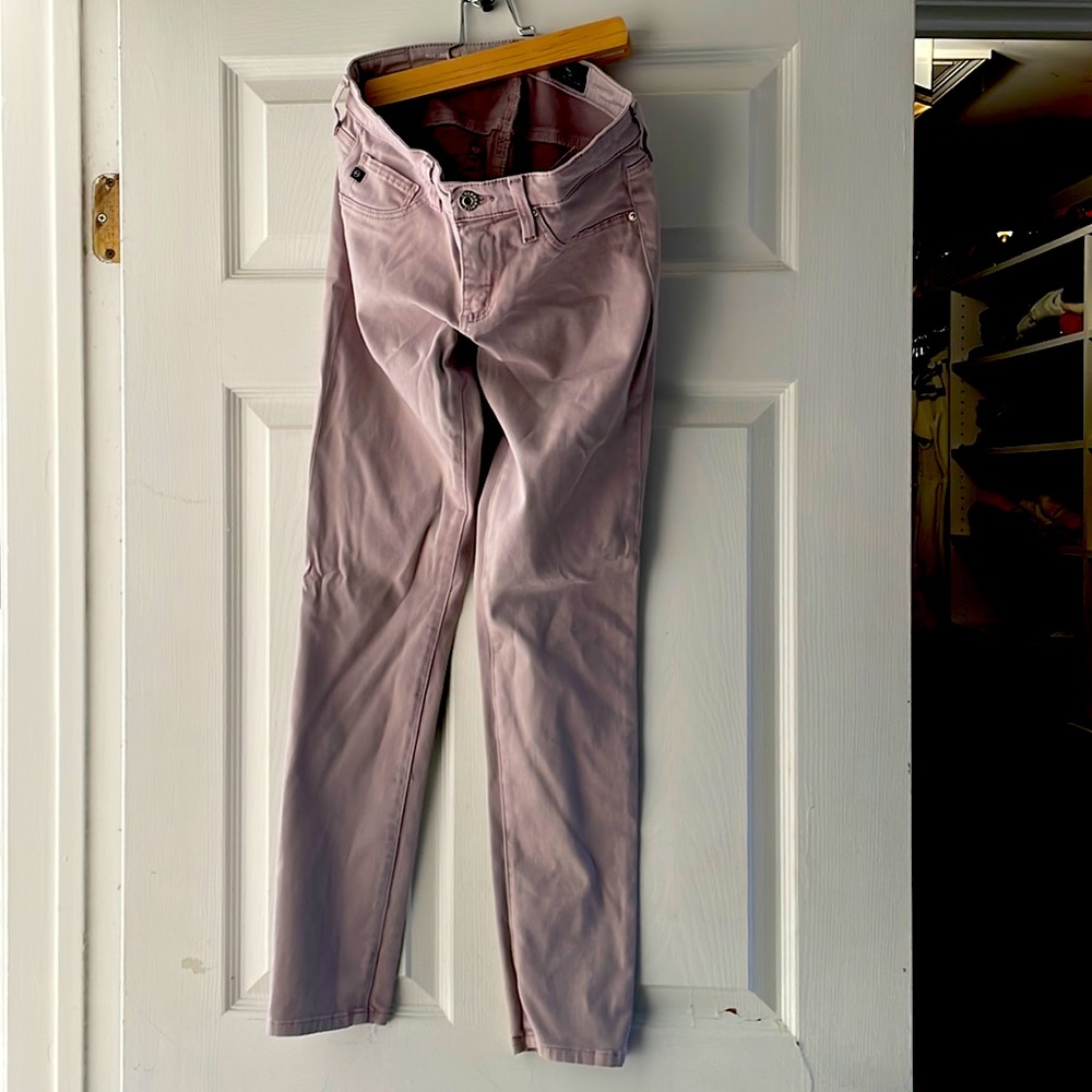 AG pale pink skinny jeans